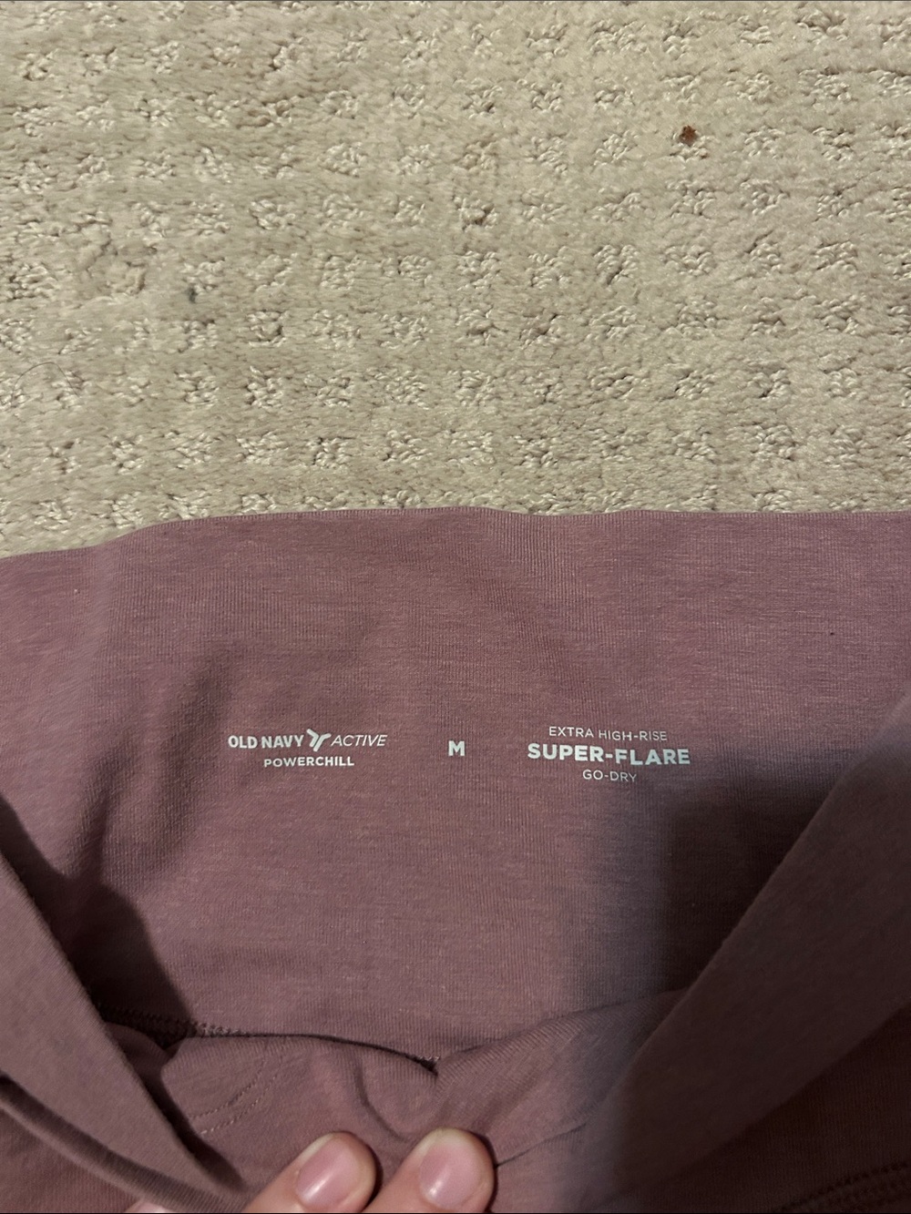 Old Navy Mauve Super-Flare Yoga Pants - Picture 2 of 3
